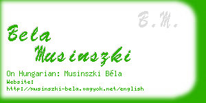 bela musinszki business card